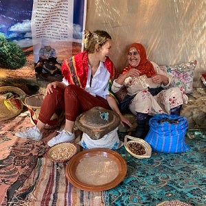 Student experiencing local culture