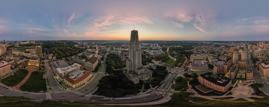 Cathedral of Learning picture from a drone