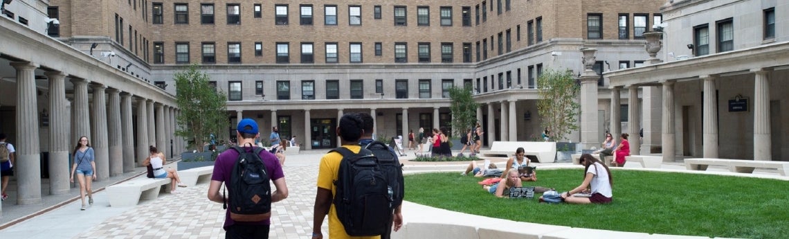 Students in the Schenley Quad