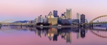 Pittsburgh skyline at dawn Pittsburgh skyline at dawn
