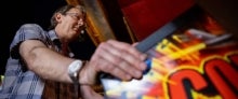 Dietrich School alum Steve Zumoff plays pinball