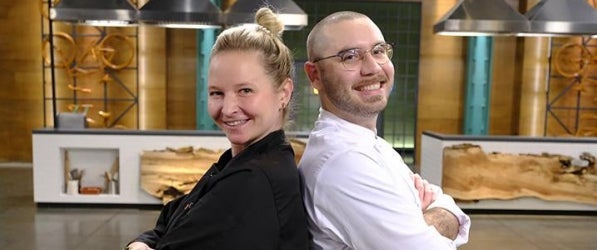 chef Stephanie Cmar and Brett Bankson chef Stephanie Cmar and Brett Bankson