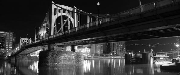 Pittsburgh bridges at night