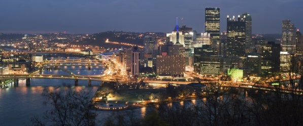 Pittsburgh skyline at night Pittsburgh skyline at night